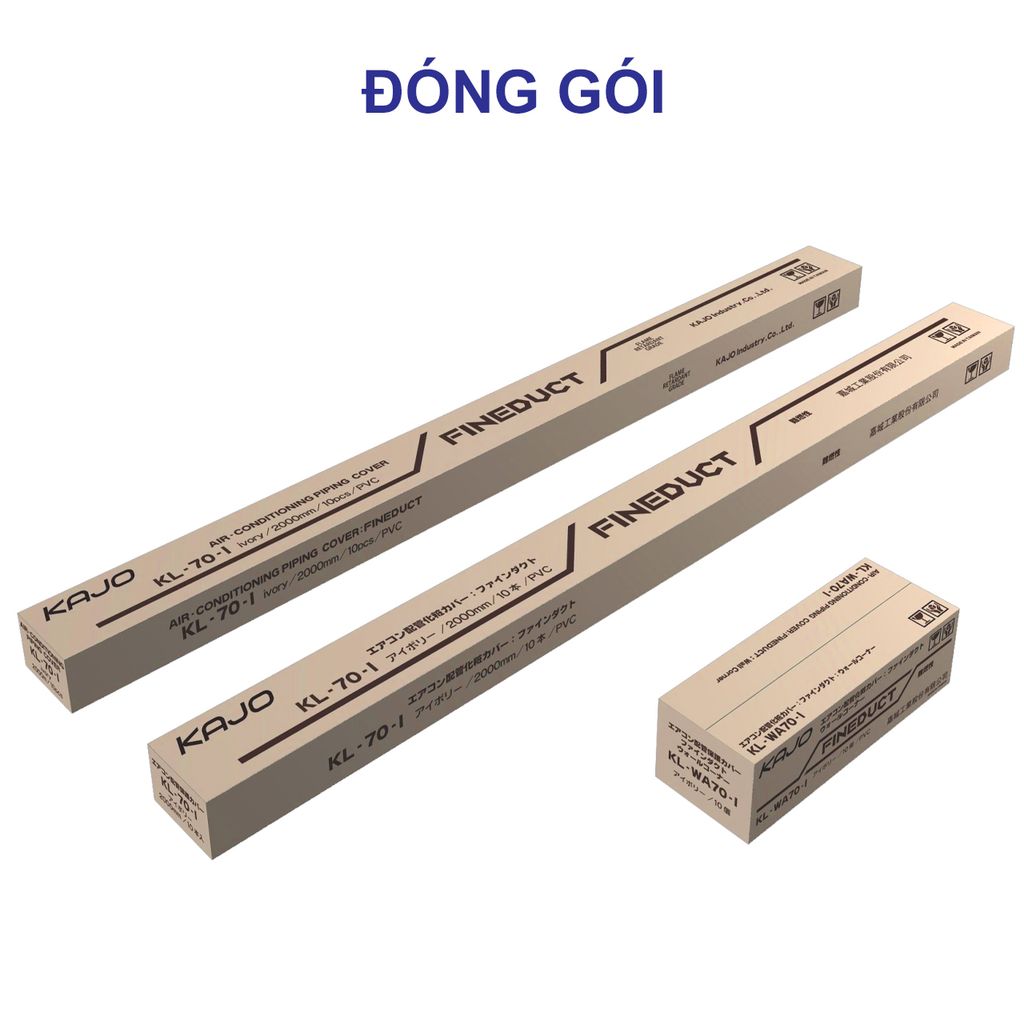 Trunking Nhựa Fineduct Nối Cuối Màu Ngà EA - 70/100 [Hộp che ống đồng máy lạnh / Air Conditioner Line Set cover]