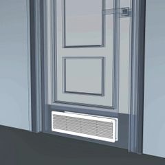 Miệng gió louver nhựa chữ nhật đôi gắn cửa (2 cái/ bộ) BLAUBERG - T-2