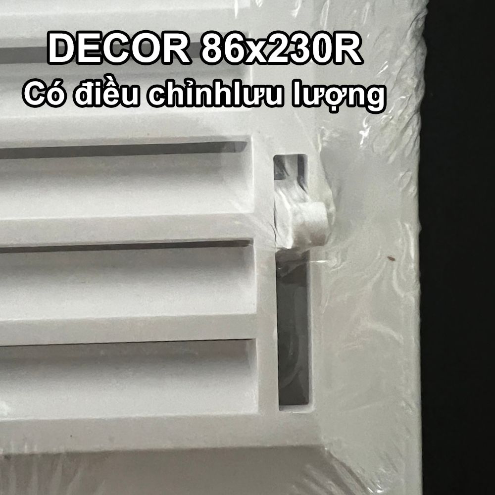 Cửa gió louver nhựa âm tường BLAUBERG DECOR 81*136/86*230/86*230R