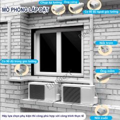 Trunking Nhựa Fineduct Nối Trơn Màu Ngà JA - 70/80/100/120/140 [Hộp che ống đồng máy lạnh / Air Conditioner Line Set cover]