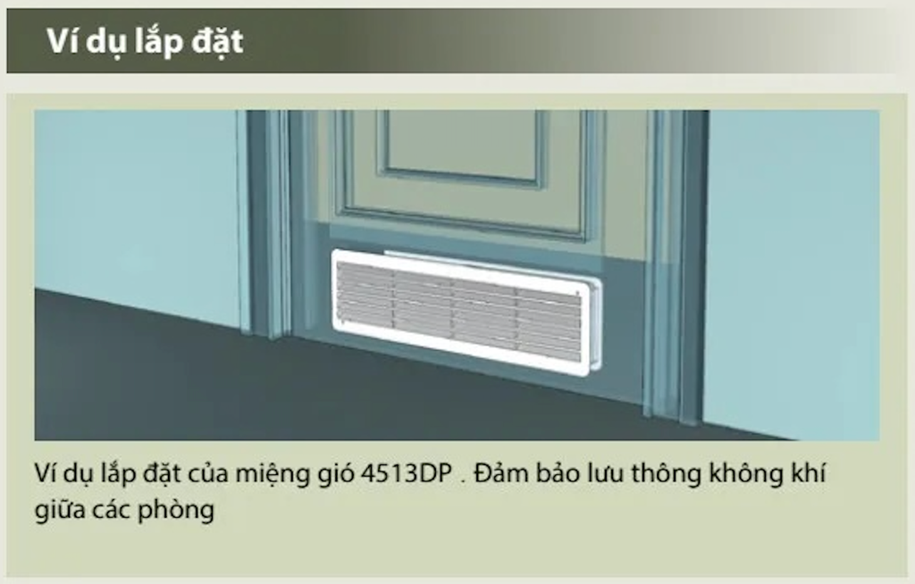 Miệng gió louver nhựa chữ nhật gắn cửa (2 cái/ bộ) ERA - 4513DP (Đôi) - Hàng Nga nhập khẩu chính hãng