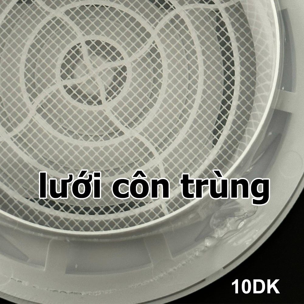 Cửa gió khuếch tán nhựa tròn (có lưới côn trùng) ERA -  DK - Hàng Nga nhập khẩu chính hãng