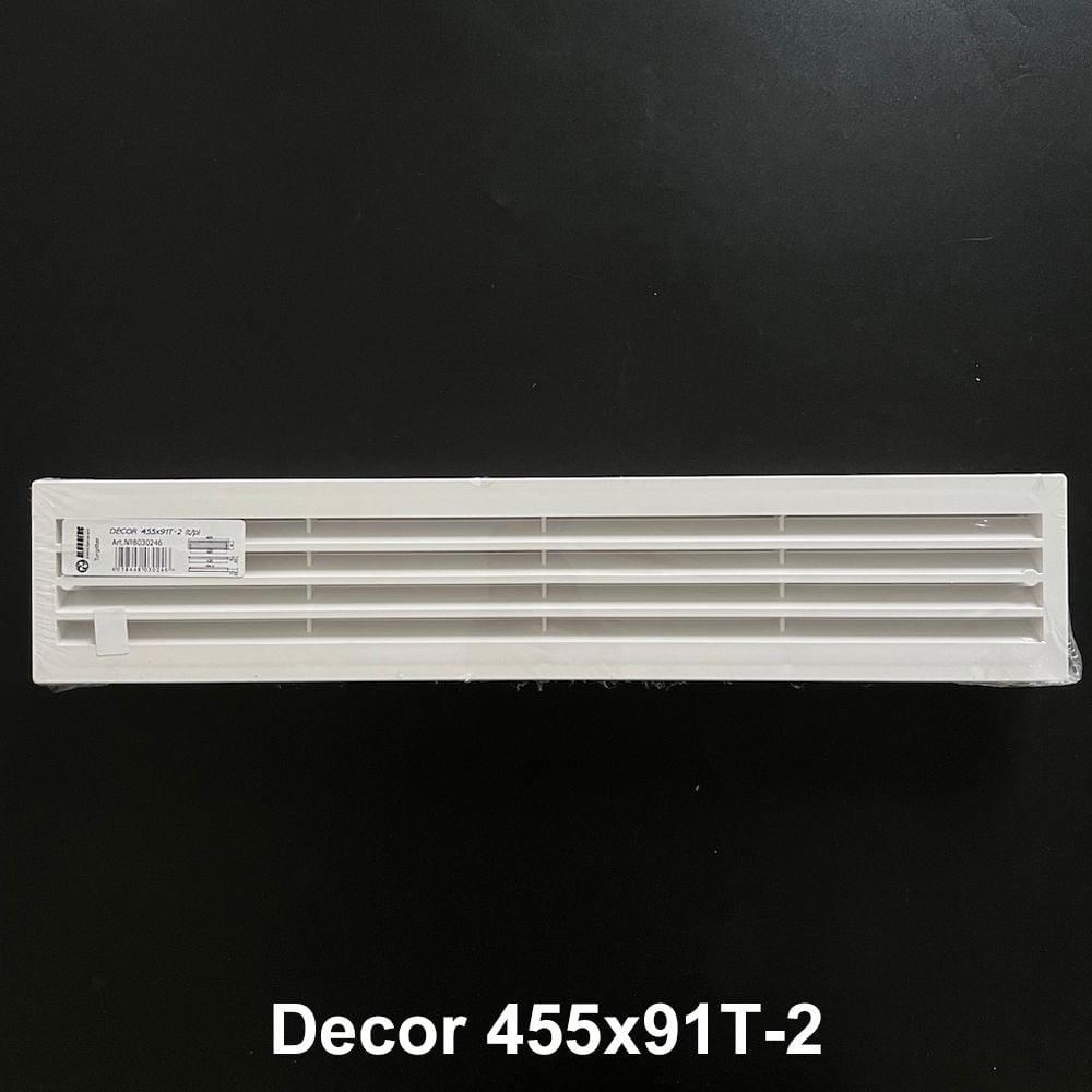 Miệng gió louver nhựa chữ nhật đôi gắn cửa (2 cái/ bộ) BLAUBERG - T-2