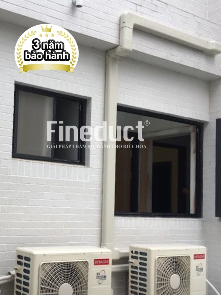 Trunking Nhựa Fineduct Nối Giảm Ống Cứng Màu Ngà JB - 108/128/1210 [Air Conditioner Line Set cover]