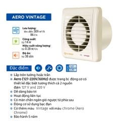 Quạt hướng trục gắn tường, trần BLAUBERG - AERO VINTAGE - Hàng nhập khẩu chính hãng