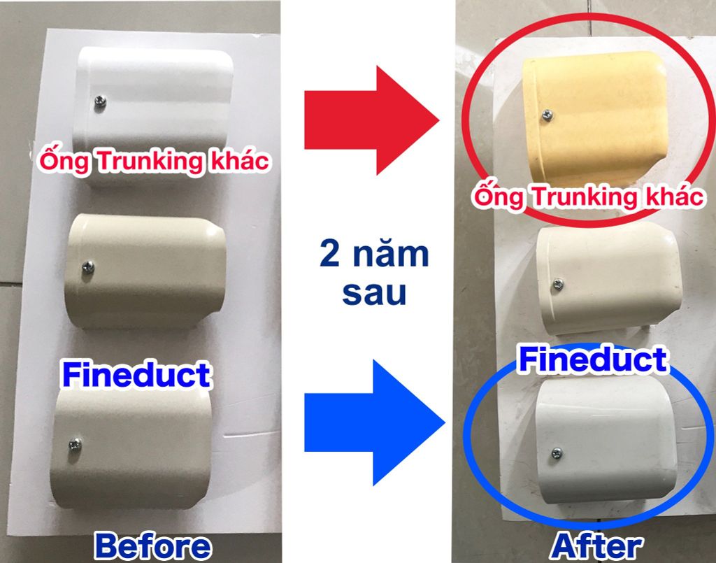 Trunking Nhựa Fineduct Chụp Áp Tường Màu Ngà WA70/ WA80/ WB80/ WS80/ WA100/ WA120/ WA140