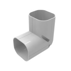 Trunking Nhựa Fineduct Co 90 Trong Góc Tường Màu Trắng CA - 80W/100W (Co đứng) [Hộp che ống đồng máy lạnh / Air Conditioner Line Set cover]
