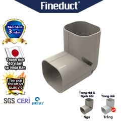 Trunking Nhựa Fineduct Co 90 Trong Góc Tường Màu Ngà CA - 70/80/100/120/140 (Co đứng) [Hộp che ống đồng máy lạnh / Air Conditioner Line Set cover]