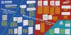 Cửa gió vuông nhựa AURAMAX - AC (Không có lưới) - Hàng Nga nhập khẩu chính hãng