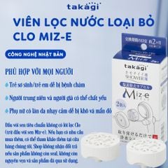 Viên lọc khử Clo TAKAGI - Miz-e JSC001 - Hàng nhập khẩu chính hãng Nhật Bản