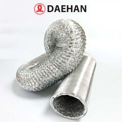 Ống gió mềm nhôm 10m Hàn Quốc DAEHAN không bảo ôn 4 lớp - D-250 - 10m/Ống