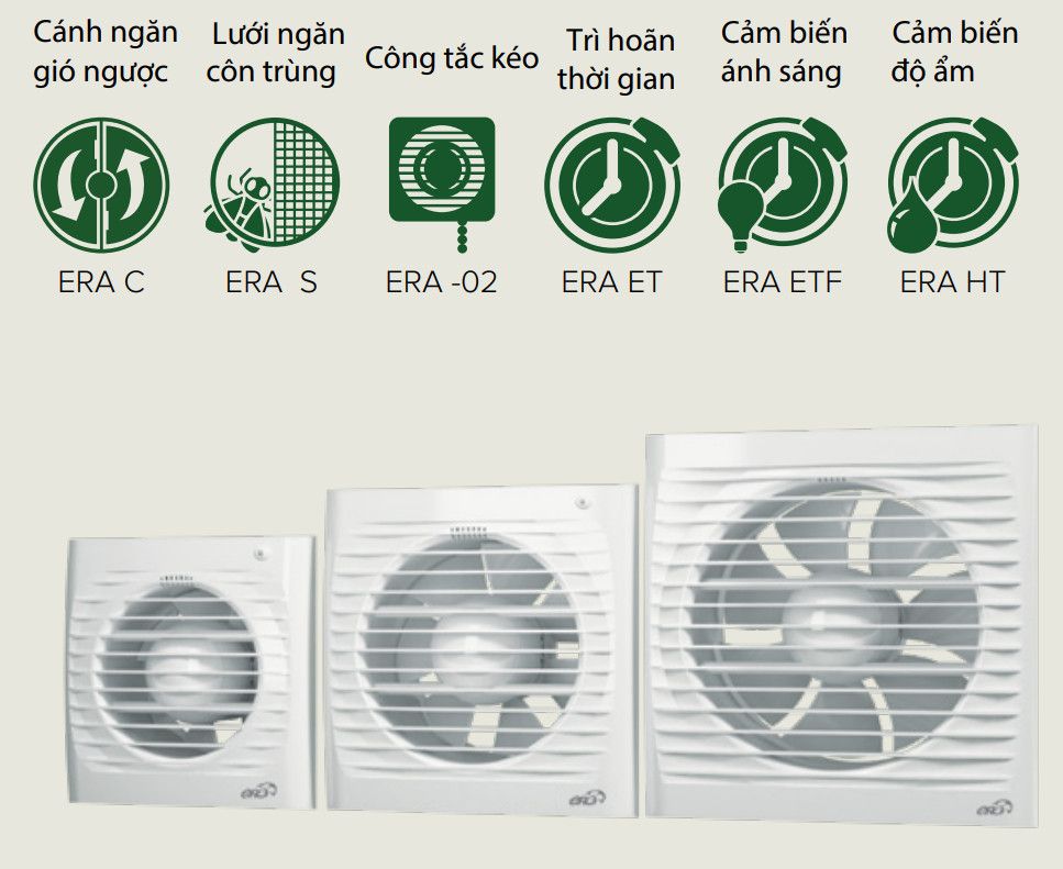 Quạt thông gió, hút mùi ERA - S - Hàng Nga nhập khẩu chính hãng