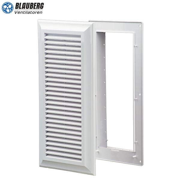 Cửa gió louver nhựa chữ nhật âm tường (có lưới côn trùng) BLAUBERG - DECOR 180*250s - 140*300s - 180*180s - Hàng nhập khẩu chính hãng