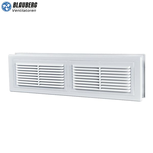 Miệng gió louver nhựa chữ nhật gắn cửa (2 cái/ bộ) BLAUBERG - DECOR 380*104T-2 (đôi) - Hàng nhập khẩu chính hãng