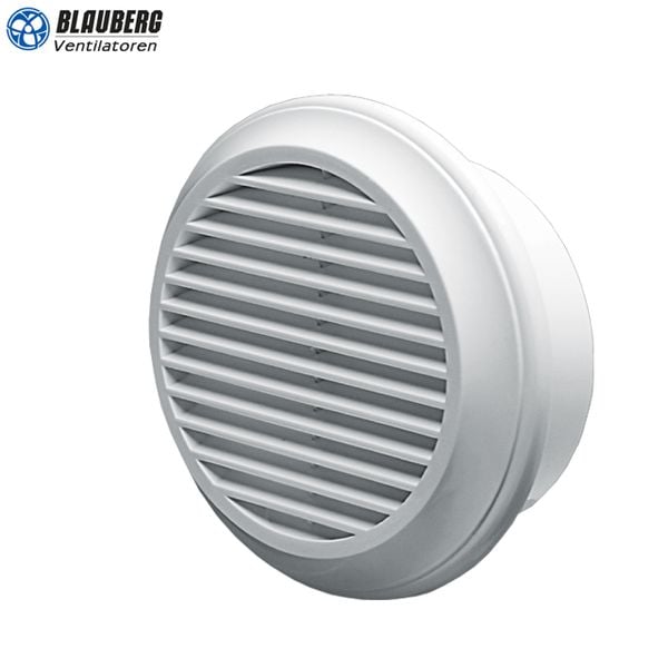 Cửa gió tròn nhựa (cổ tròn và lưới côn trùng)  BLAUBERG - DECOR  80s/ 100s/ 125s/ 150s - Hàng nhập khẩu chính hãng