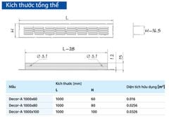 Miệng gió linear nhôm chữ nhật gắn cửa BLAUBERG - DECOR- A (Đơn) - Hàng nhập khẩu chính hãng