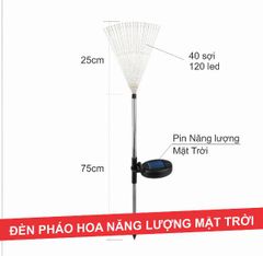 Đèn pháo hoa năng lượng mặt trời Màu vàng/ Đủ màu - 1 Cái