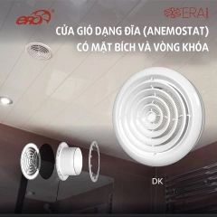 Cửa gió khuếch tán nhựa tròn (có lưới côn trùng) ERA - DK - Hàng Nga nhập khẩu chính hãng