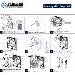 Quạt hướng trục gắn tường, trần BLAUBERG - Sileo Design 100