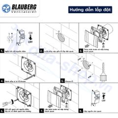 Quạt hướng trục gắn tường, trần BLAUBERG - QUATRO HI-TECH GOLD (có bộ hẹn giờ) - Hàng nhập khẩu chính hãng