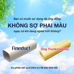 Trunking Nhựa Fineduct Chụp Áp Tường Màu Ngà WA70/ WA80/ WB80/ WS80/ WA100/ WA120/ WA140