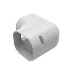Trunking Nhựa Fineduct Co 90 Độ Ngoài Góc Tường Màu Trắng KA - 80W/100W (Co nằm) [Hộp che ống đồng máy lạnh / Air Conditioner Line Set cover]