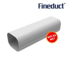 Trunking Nhựa Fineduct Ống Cứng Màu Trắng KL - 80W/100W - 1 Cây/2m [Hộp che ống đồng máy lạnh / Air Conditioner Line Set cover]