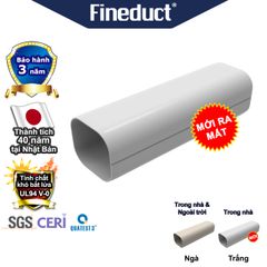 Trunking Nhựa Fineduct Ống Cứng Màu Trắng KL - 80W/100W - 1 Cây/2m [Hộp che ống đồng máy lạnh / Air Conditioner Line Set cover]