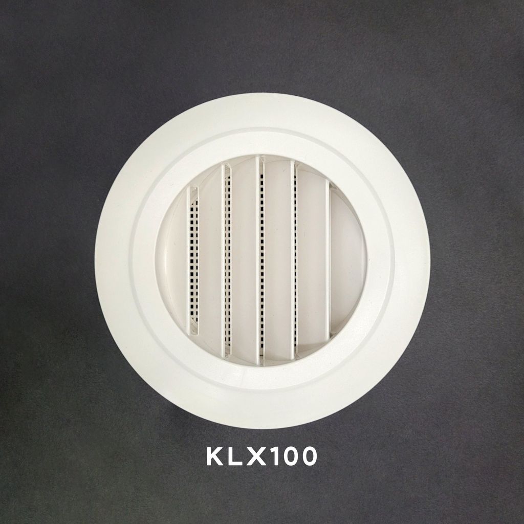 Miệng gió nhựa tròn cổ lưới kiểu lá xếp KLX