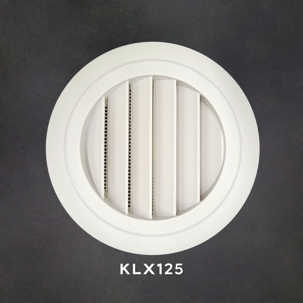 Miệng gió nhựa tròn cổ lưới kiểu lá xếp KLX