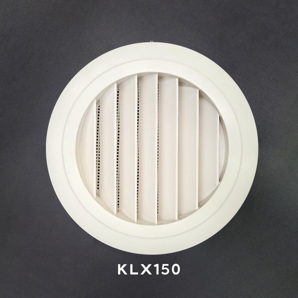 Miệng gió nhựa tròn cổ lưới kiểu lá xếp KLX