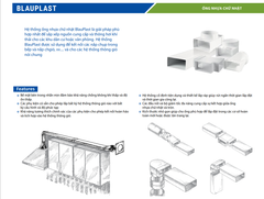 Ống nhựa vuông thông gió BLAUBERG - FK 220*90/2 - 1m-2m/Ống - Hàng Nhập Khẩu