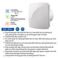 Quạt hướng trục gắn tường, trần BLAUBERG - MOON - Hàng nhập khẩu chính hãng