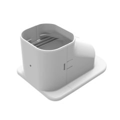 Trunking Nhựa Fineduct Chụp Áp Trần Màu Trắng PA - 80W/100W [Hộp che ống đồng máy lạnh / Air Conditioner Line Set cover]