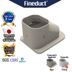 Trunking Nhựa Fineduct Chụp Áp Trần Màu Ngà PA - 80/100/120/140 [Hộp che ống đồng máy lạnh / Air Conditioner Line Set cover]