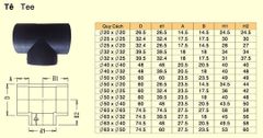 Tê HDPE lắp ngoài - 10 cái/Set