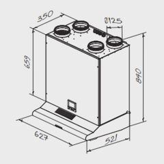 Quạt cấp khí tươi hồi nhiệt trung tâm Blauberg - KOMFORT EC SKE270-1.5 - Hàng Nhập Khẩu