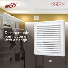 Cửa gió vuông nhựa mặt bích tròn gắn ống ERA - RF - Hàng Nga nhập khẩu chính hãng