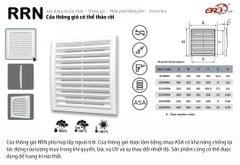 Miệng gió louver nhựa vuông ngoài trời ERA - RRN - Hàng Nga nhập khẩu chính hãng
