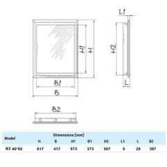 Cửa thăm hộp kỹ thuật nhựa BLAUBERG - RT 40*60 - Hàng Nhập Khẩu