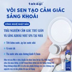 Vòi sen tạo cảm giác sảng khoái (có nút tắt) TAKAGI - Miz-e JSB333AS - Hàng chính hãng