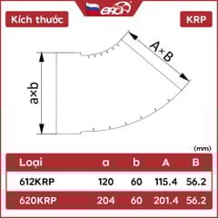 Nối ống vuông mềm ống gió ERA - 612KRP/ 620KRP - Hàng Nga nhập khẩu chính hãng