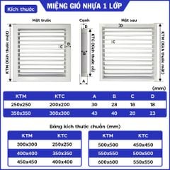 Miệng gió nhựa 1 lớp
