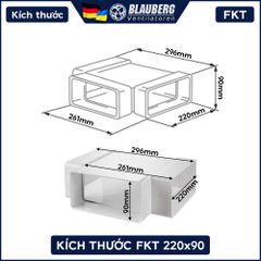 Ngã ba ống chữ nhật BLAUBERG - FKT 220*90 - Hàng Nhập Khẩu