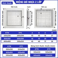 Miệng gió nhựa 2 lớp
