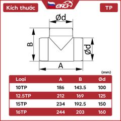 Ngã ba tròn ống gió ERA - TP - Hàng Nga nhập khẩu chính hãng