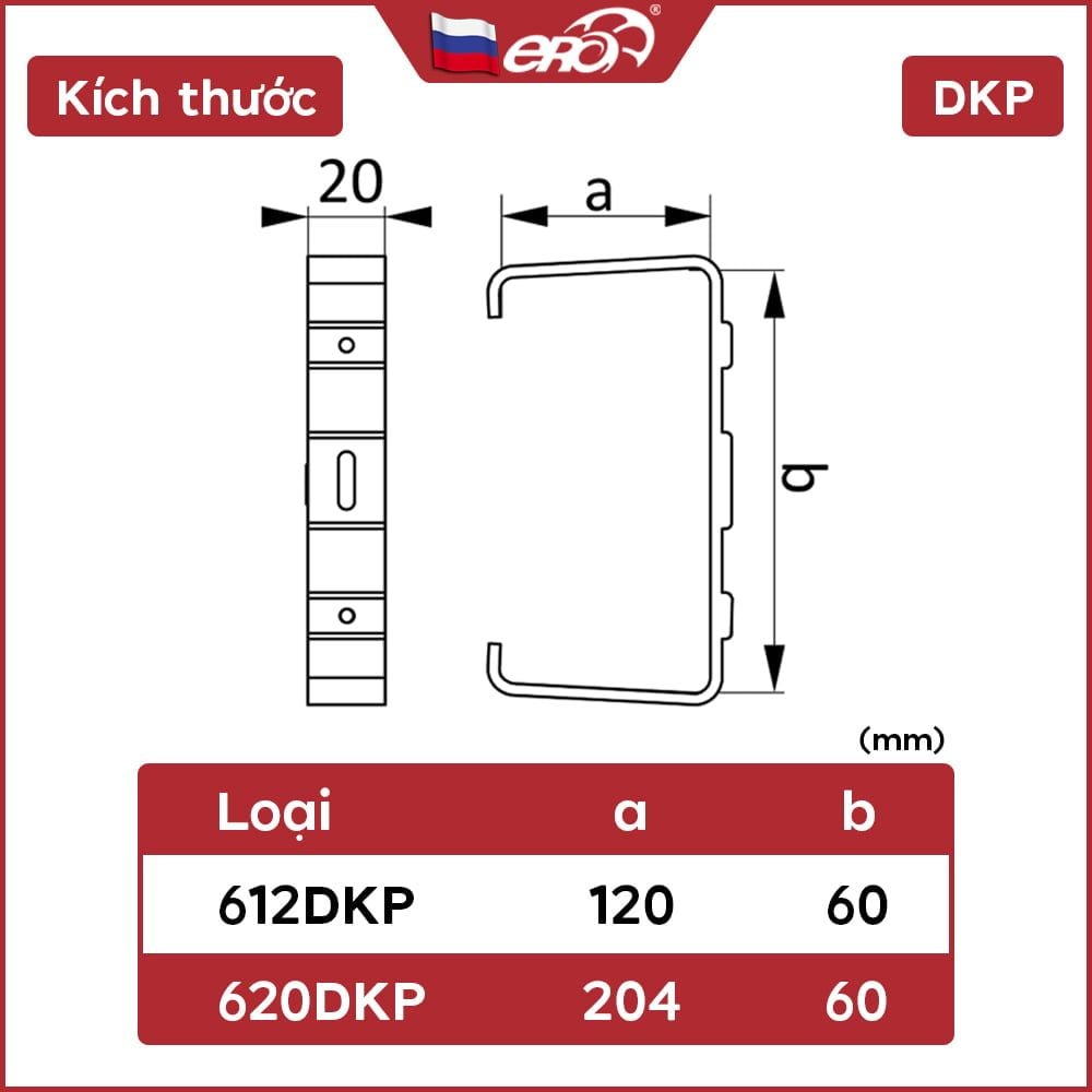 Giá Đỡ Ống Chữ Nhật ống gió ERA 612DKP/ 620DKP - Hàng Nga nhập khẩu chính hãng