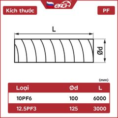 Ống gió mềm NHỰA ERA - 10PF6/ 12.5PF3 - Hàng Nga nhập khẩu chính hãng