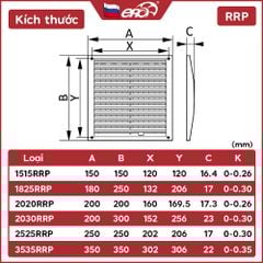 Cửa gió vuông NHỰA ABS đ/c lưu lượng ERA - RRP - Hàng Nga nhập khẩu chính hãng
