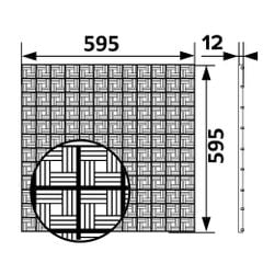 Cửa gió dạng tấm trần ERA - 600х600 - P6060DP Fusion - Hàng Nga nhập khẩu chính hãng